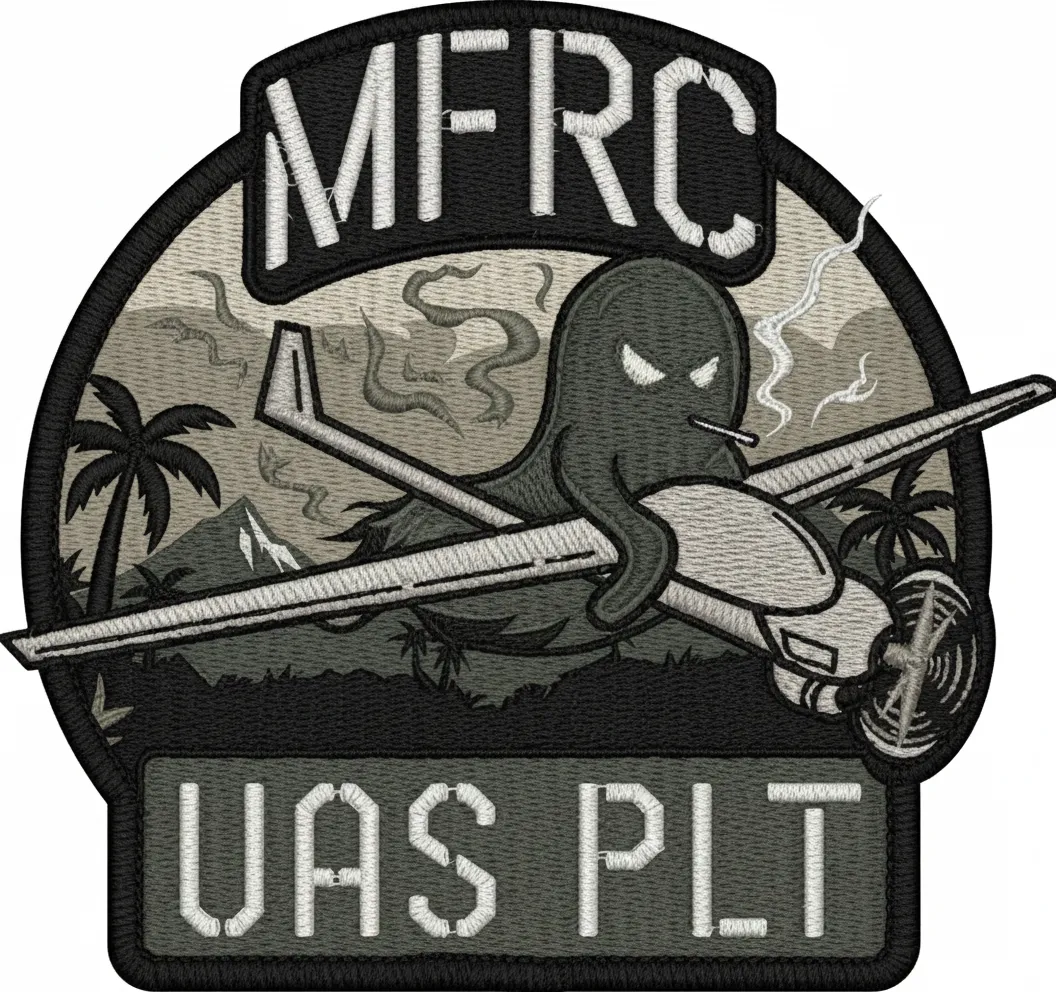 Embroidered patch mockup